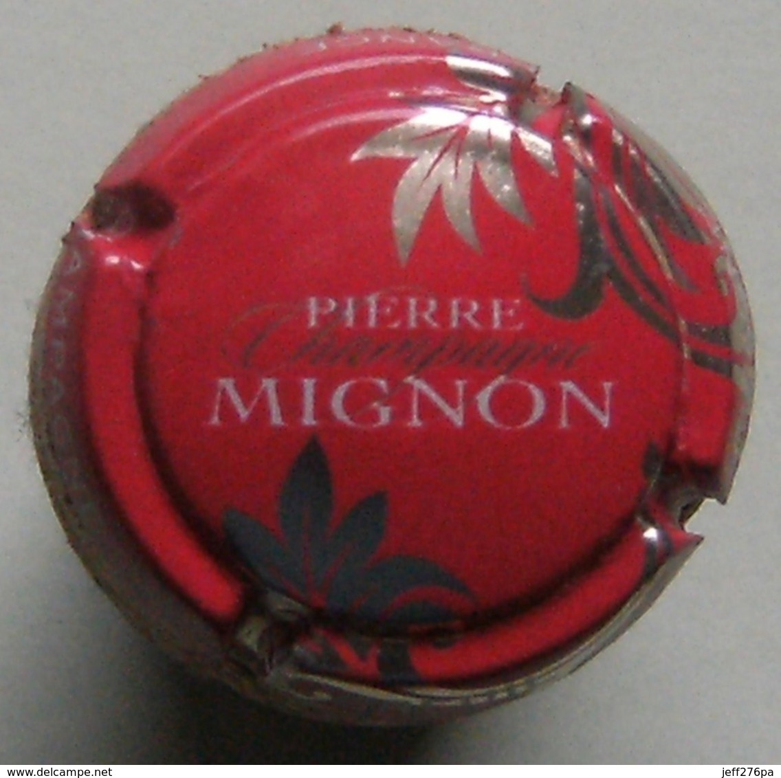 Capsule Champagne - Pierre Mignon Le Breuil - Feuilles (argent&brun-orangé) - Mignon, Pierre