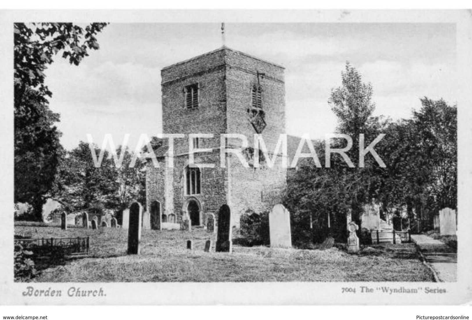 BORDEN CHURCH OLD B/W POSTCARD KENT - Other & Unclassified