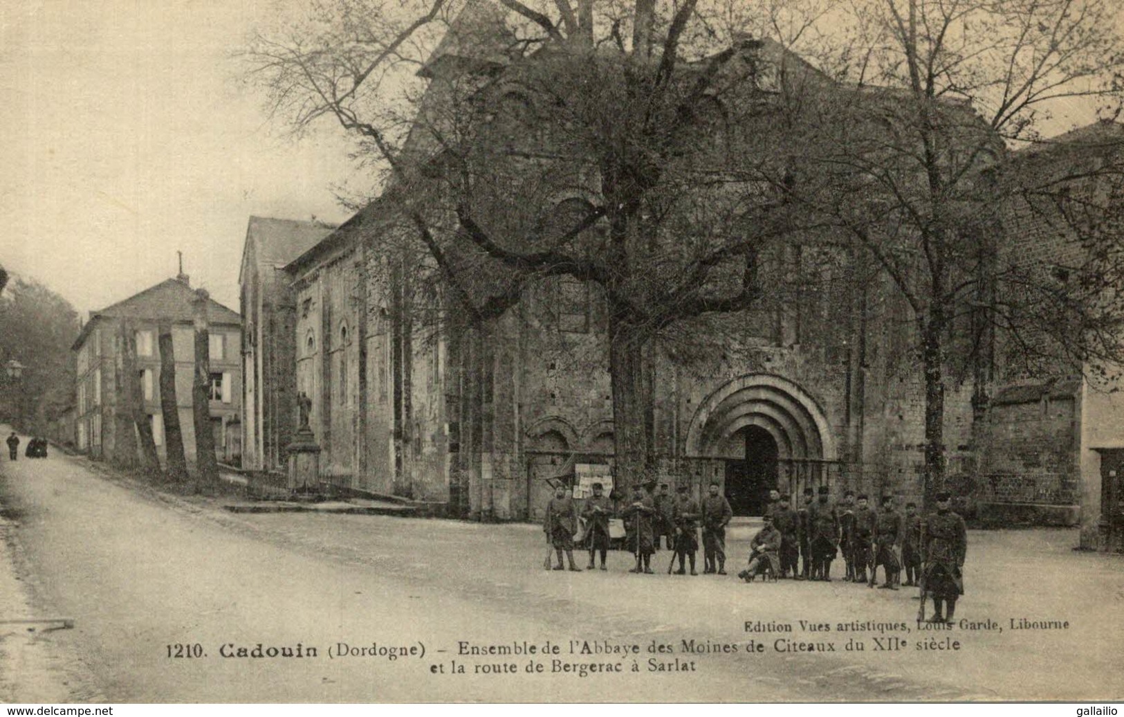 CPA RARE CADOUIN ABBAYE ROUTE DE BERGERAC A SARLAT - Otros & Sin Clasificación