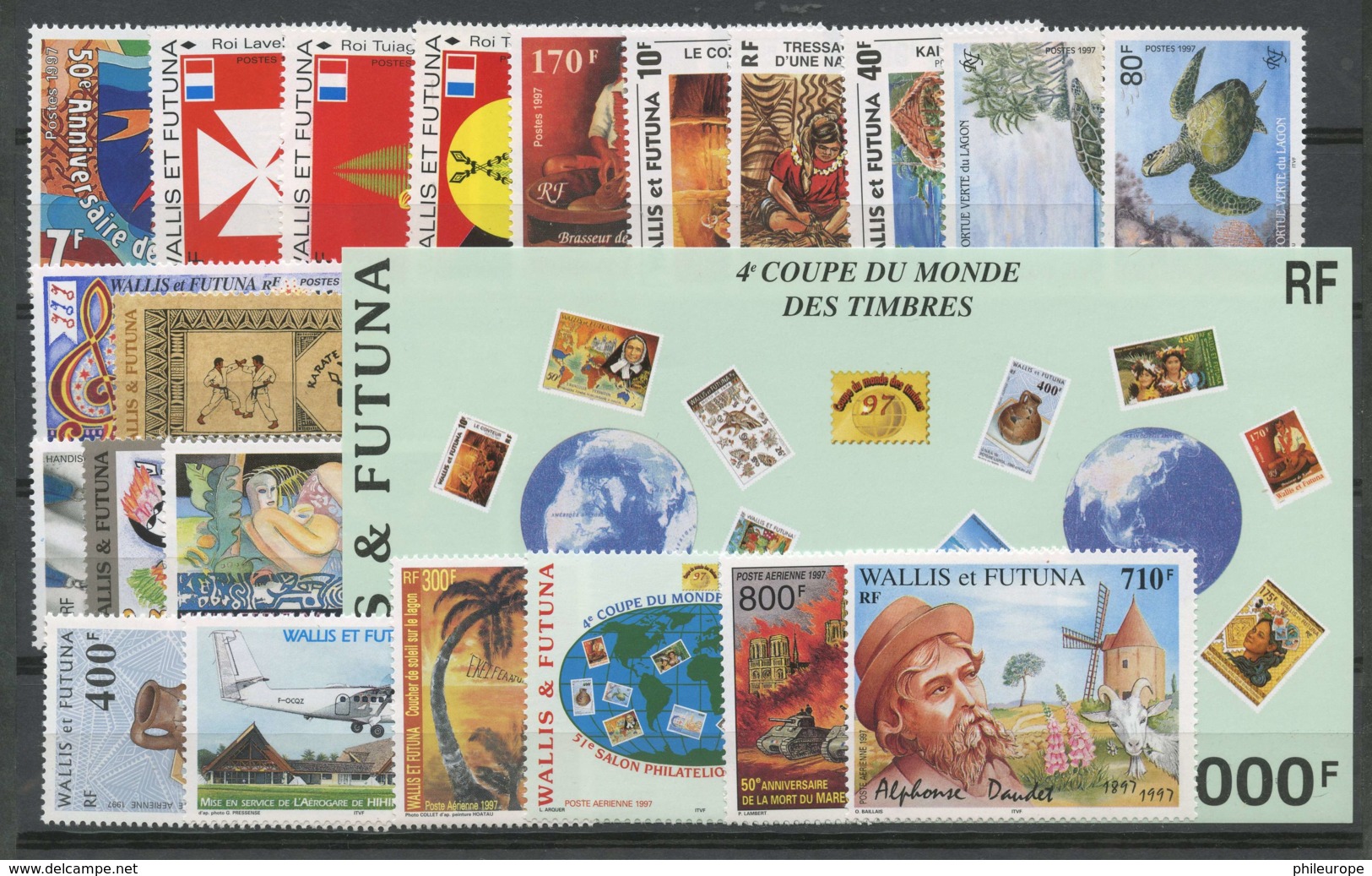 Wallis Et Futuna (1997) N 497 A 511 Et PA 197 A 202 + BF 7 - Unused Stamps