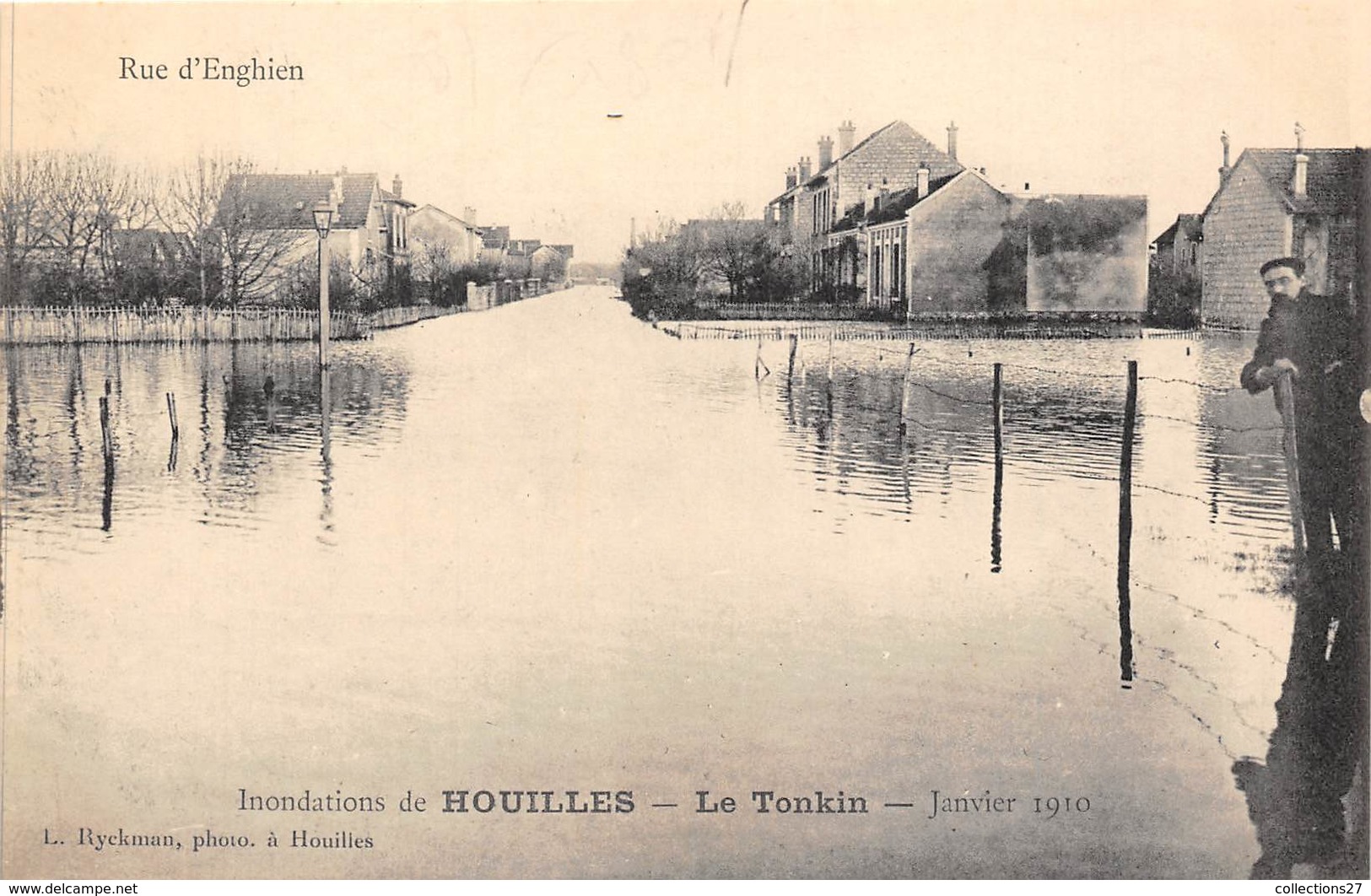 78-HOUILLES- INONDATION, LE TONKIN , JANVIER 1910 - Houilles