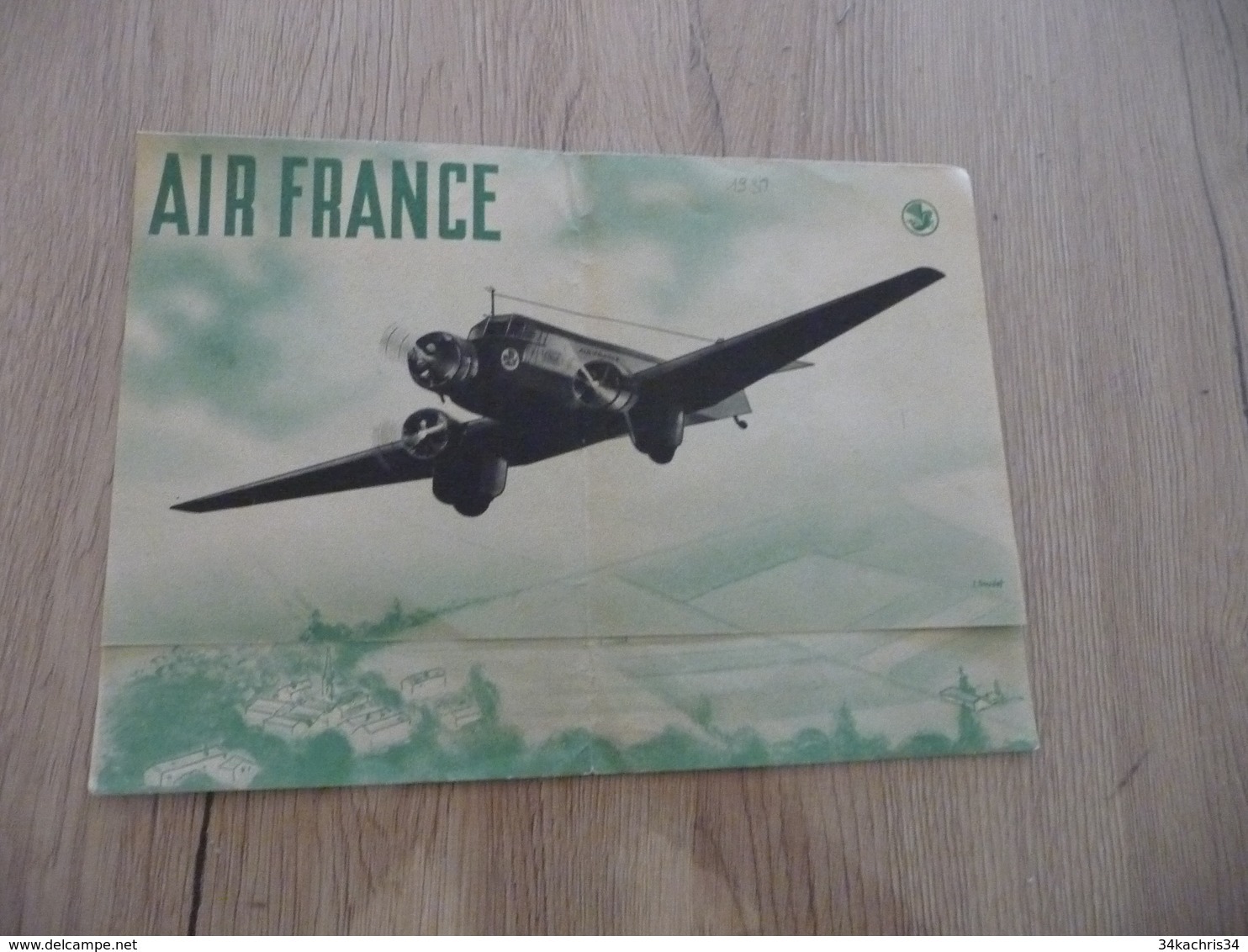 Air France Pub Publicité Service Quotidiens Monde Vers 1939 - Advertisements