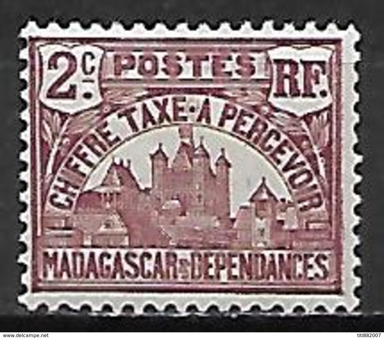 MADAGASCAR  -  Timbre-Taxe  -   1908 . Y&T N° 8 *. - Portomarken