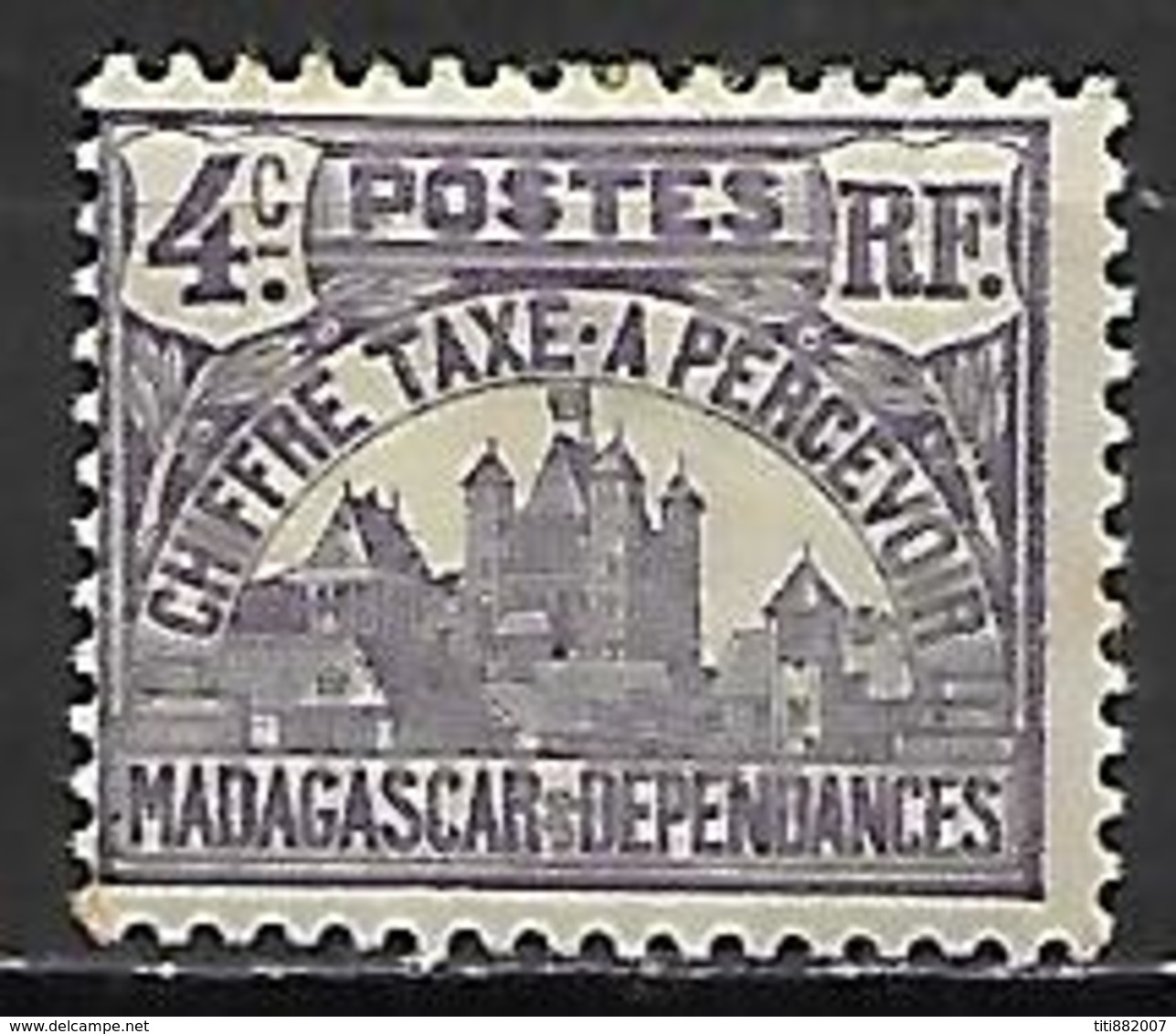 MADAGASCAR  -  Timbre-Taxe  -   1908 . Y&T N° 9 *. - Portomarken