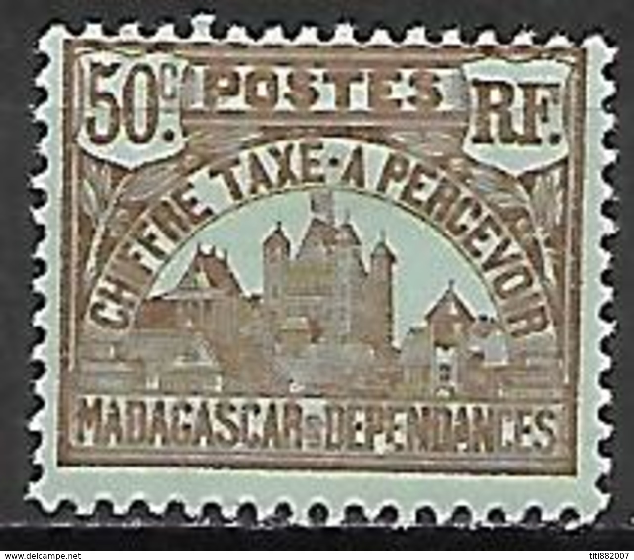 MADAGASCAR  -  Timbre-Taxe  -   1908 . Y&T N°14 *. - Portomarken