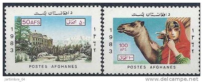 1983 AFGHANISTAN 1125A-B** Palais, Femme, Chameau - Afghanistan