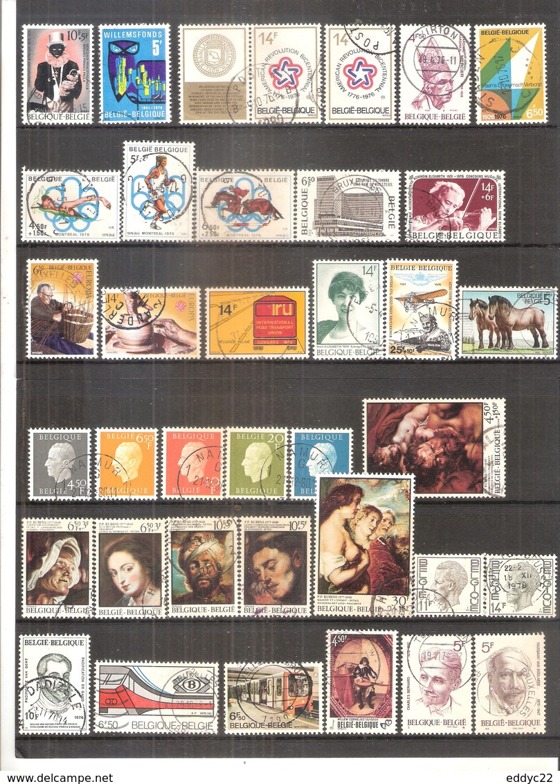 Année 1976 Complète (sauf Blocs Et Timbres De Carnets) - Obl/gest/used (à Voir 2 Scans) - Usati