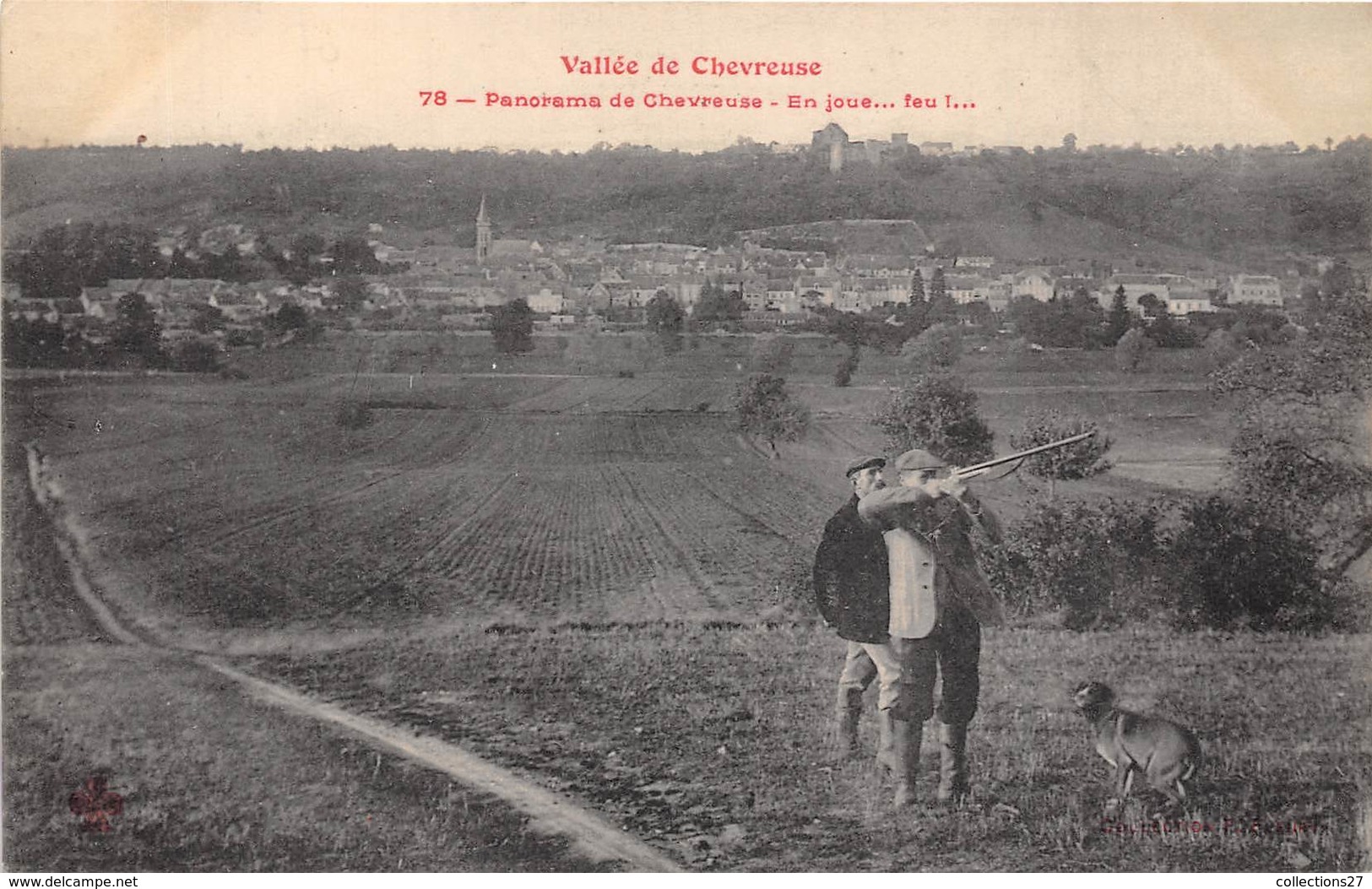 78-CHEVREUSE- PANORAMA DE CHEVREUSE, EN JOUE... FEU - Chevreuse