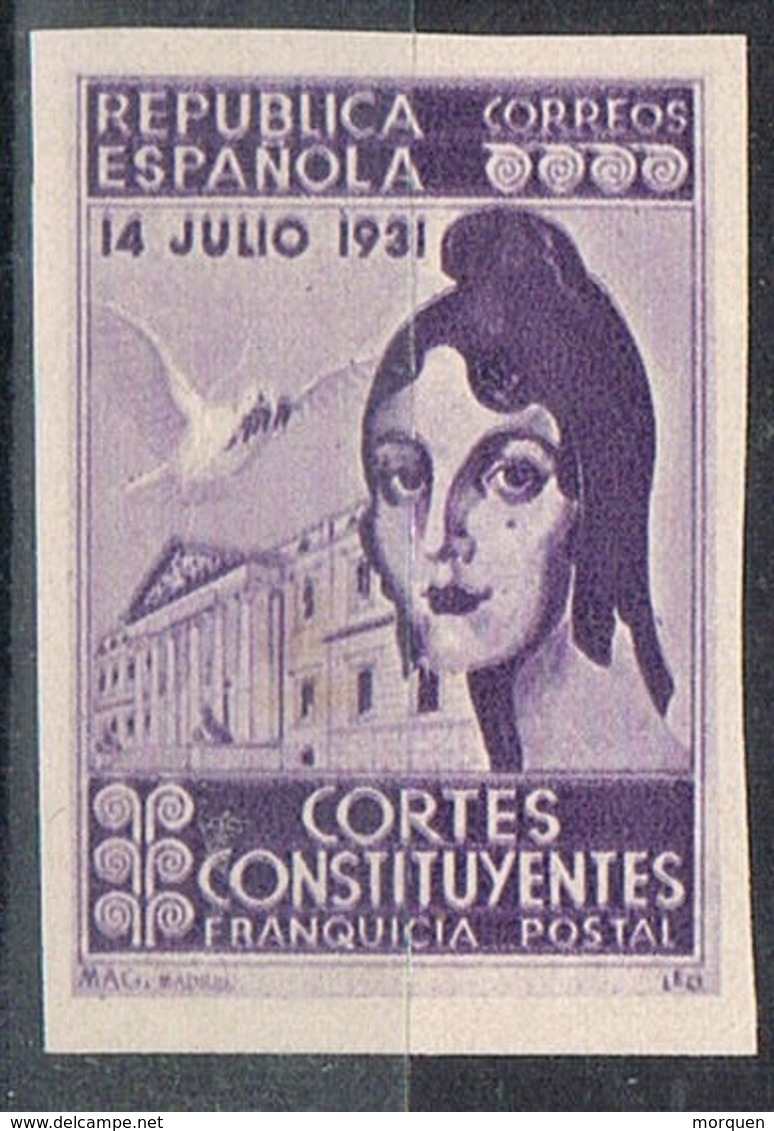 Sello FRANQUICIA Cortes Constituyentes 1931, Repoubluca, Sin Dentar,  Num  10 * - Franchise Postale