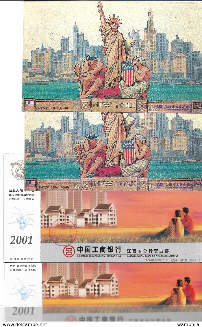 Chine un lot de 25 entiers postaux cartes oblitérés divers.