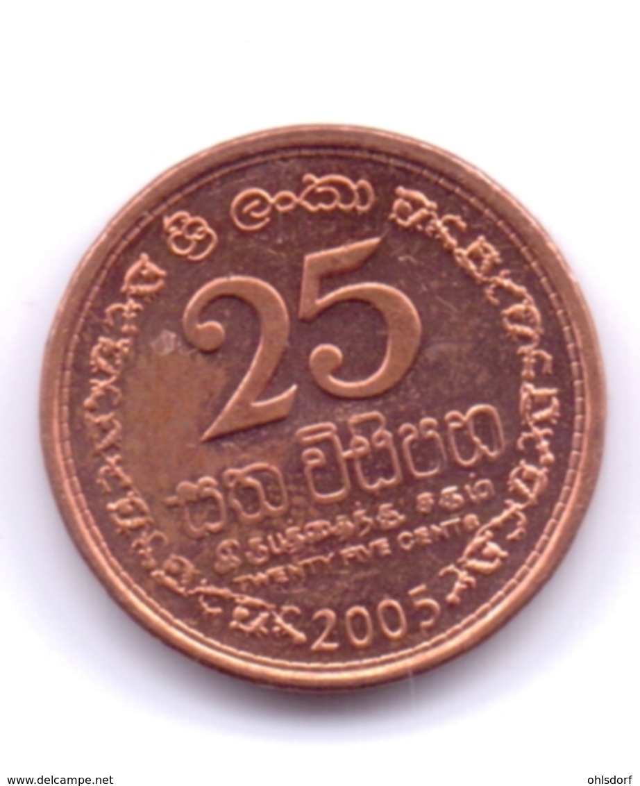 SRI LANKA 2005: 25 Cents, KM 141.2b - Sri Lanka