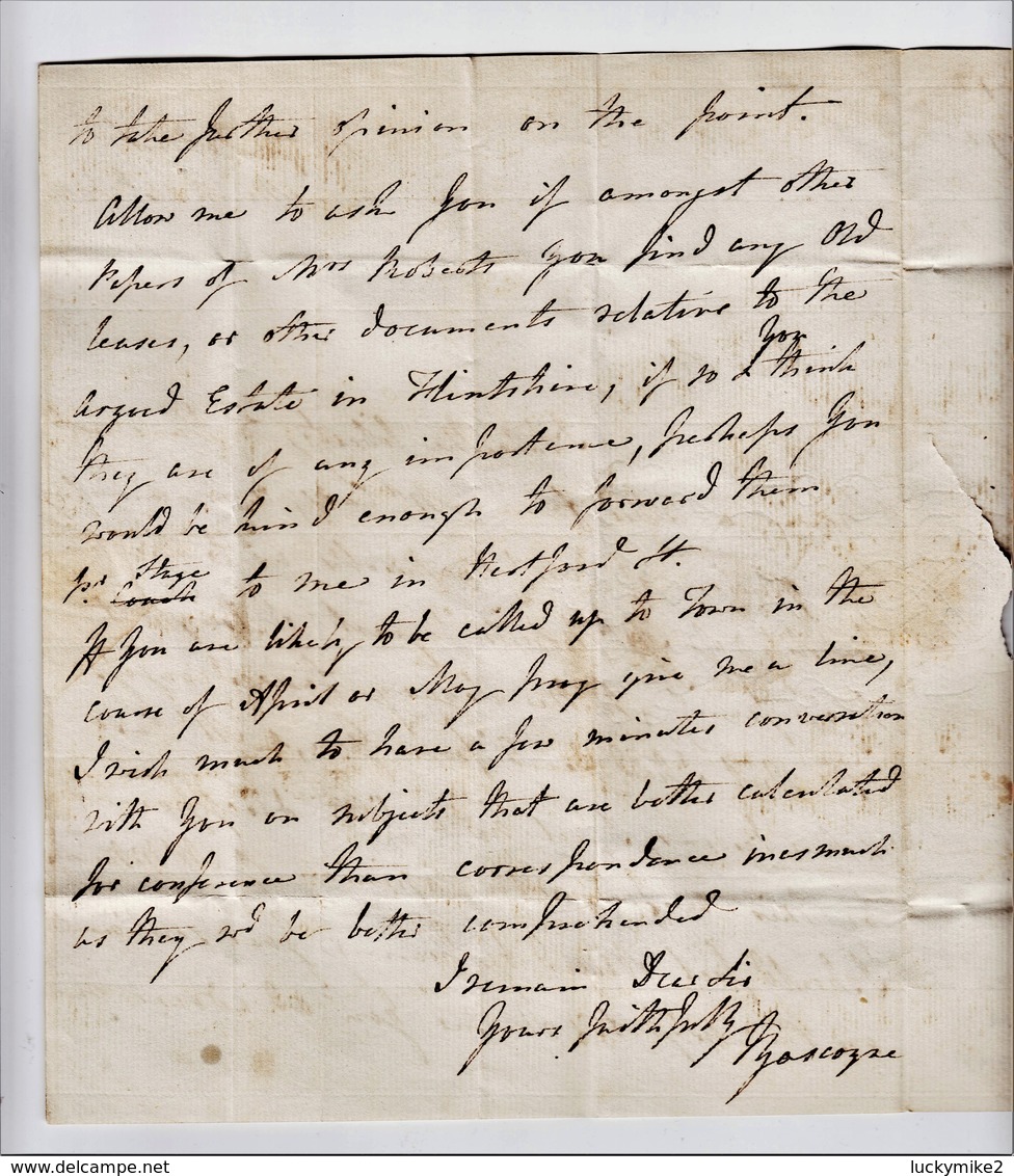 1812 'FREE'  Two Page Letter Signed By Liverpool M.P. "Lieutenant-General Gascoyne, Hertford St, London".    Ref 0768 - Andere & Zonder Classificatie