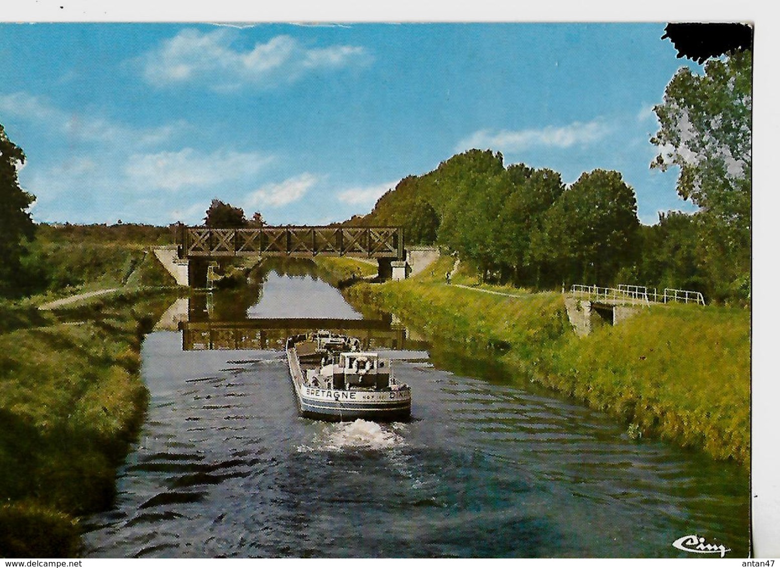 Carte 1986 / 44 BLAIN Canal De Nantes à Brest / Péniche BRETAGNE-DINAN - Houseboats