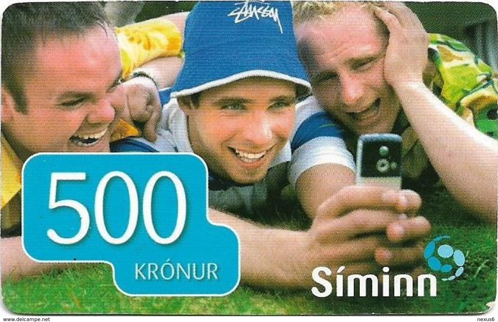 Iceland - Siminn - Three Men Taking Selfie, GSM Refill 500Kr, Exp. 01.07.2007, Used - Iceland