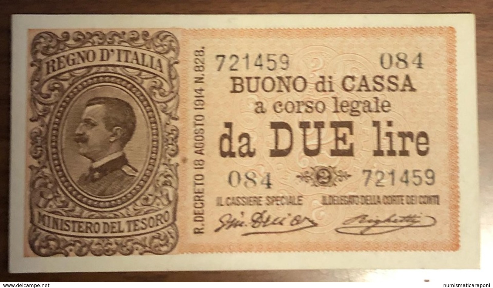 2 Lire Vitt. Em. III° Serie 084 1917 R2 Sup/fds  LOTTO 1463 - Italia – 2 Lire