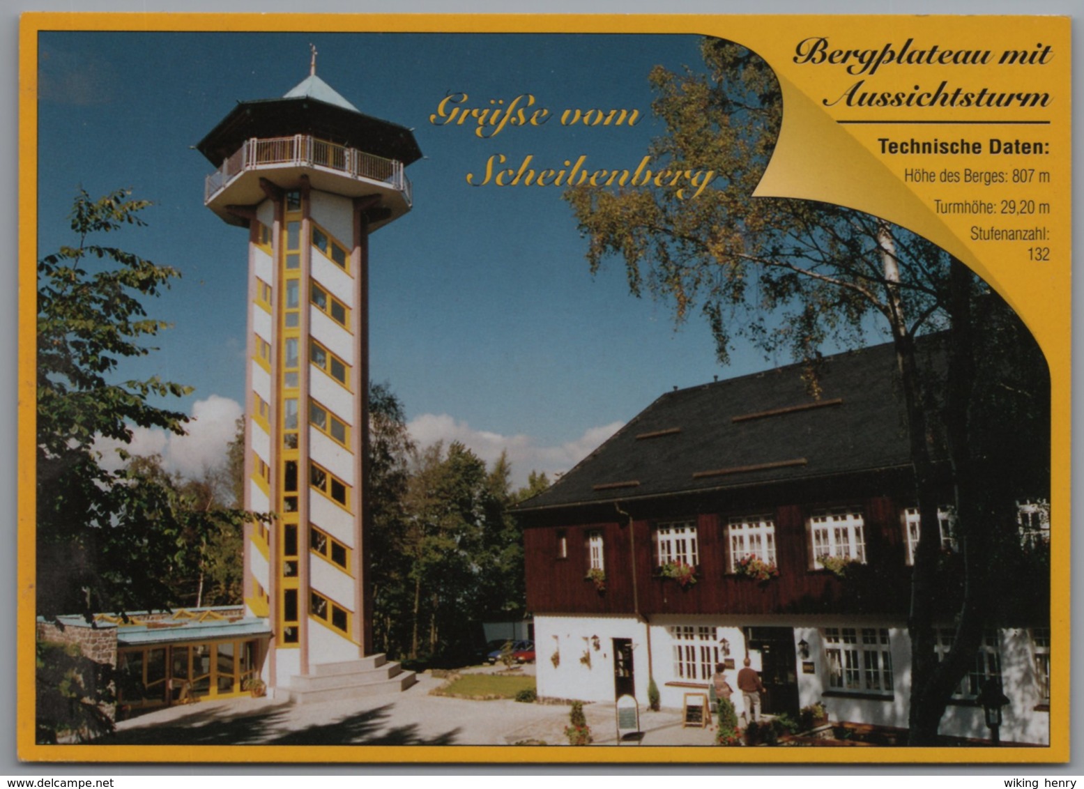 Scheibenberg - Bergplateau Mit Aussichtsturm Und Berggasthaus - Scheibenberg