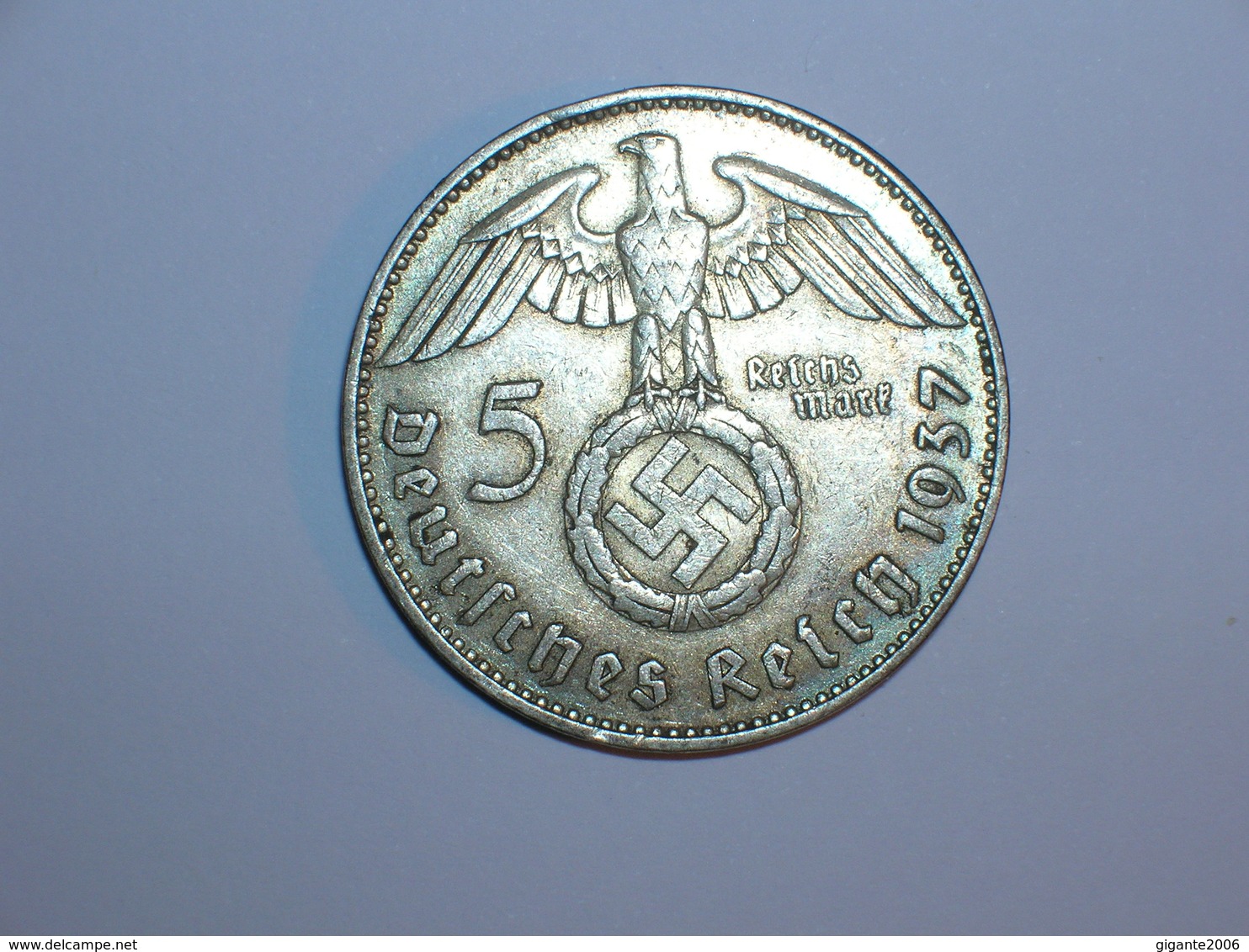 ALEMANIA- 5 MARCOS PLATA 1937 J (974) - 5 Reichsmark