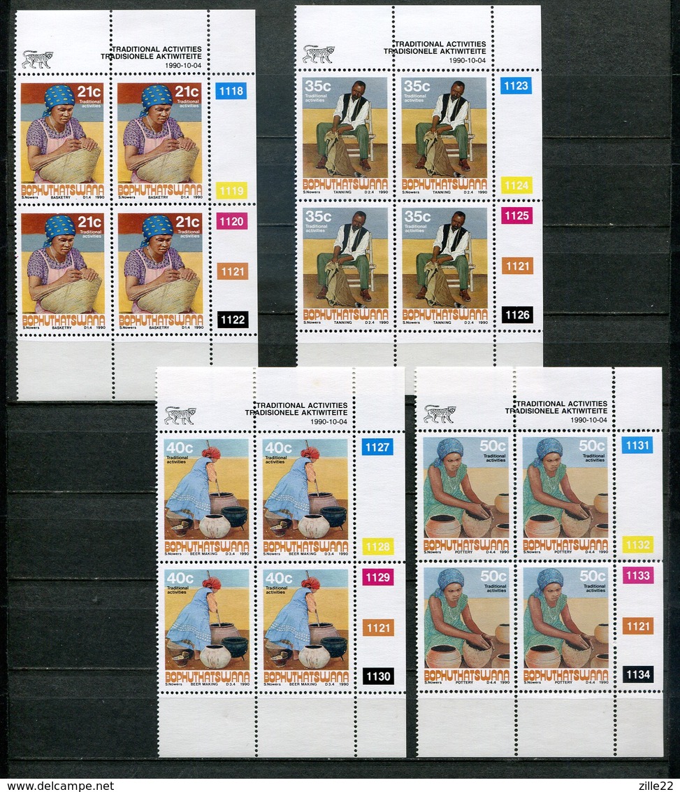 Bophuthatswana Mi# 248-51 Zylinderstreifen Postfrisch/MNH Controls - Handcrafts - Bophuthatswana