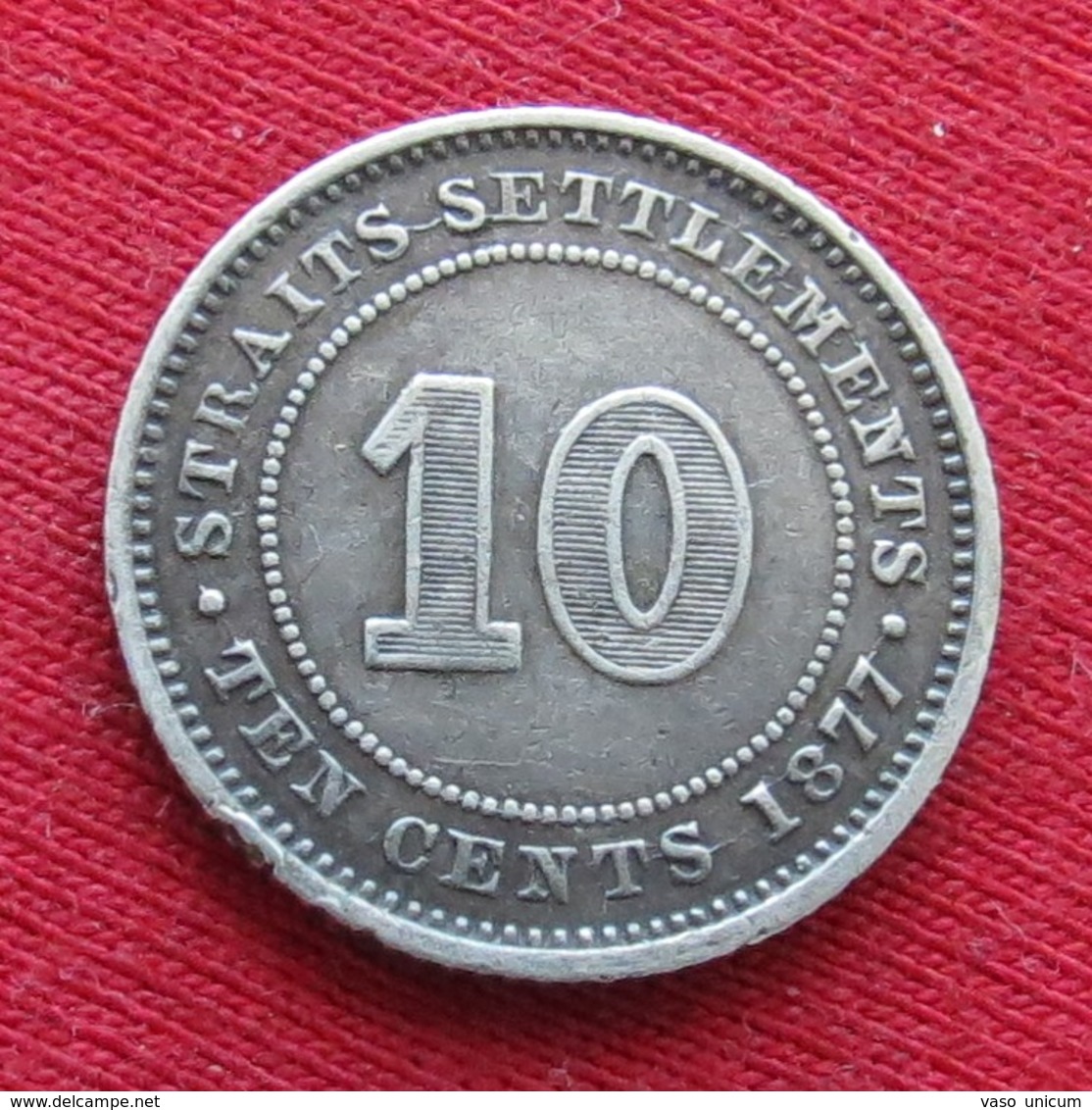 Straits Settlements 10 Cents 1877 - Autres – Asie
