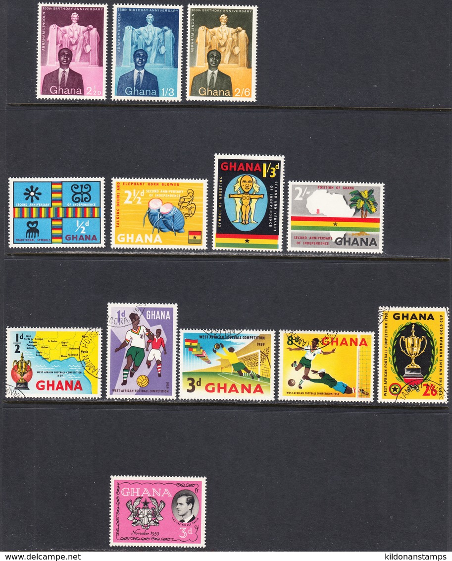 Ghana 1959 Mint No Hinge/cancelled To Order, Sc# ,SG 204-210,228-233 - Ghana (1957-...)