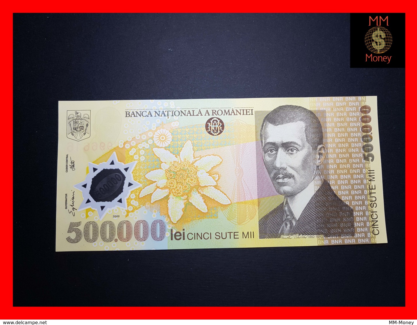 ROMANIA 500.000 500000 Lei  2000  P. 115   POLYMER  UNC - Romania