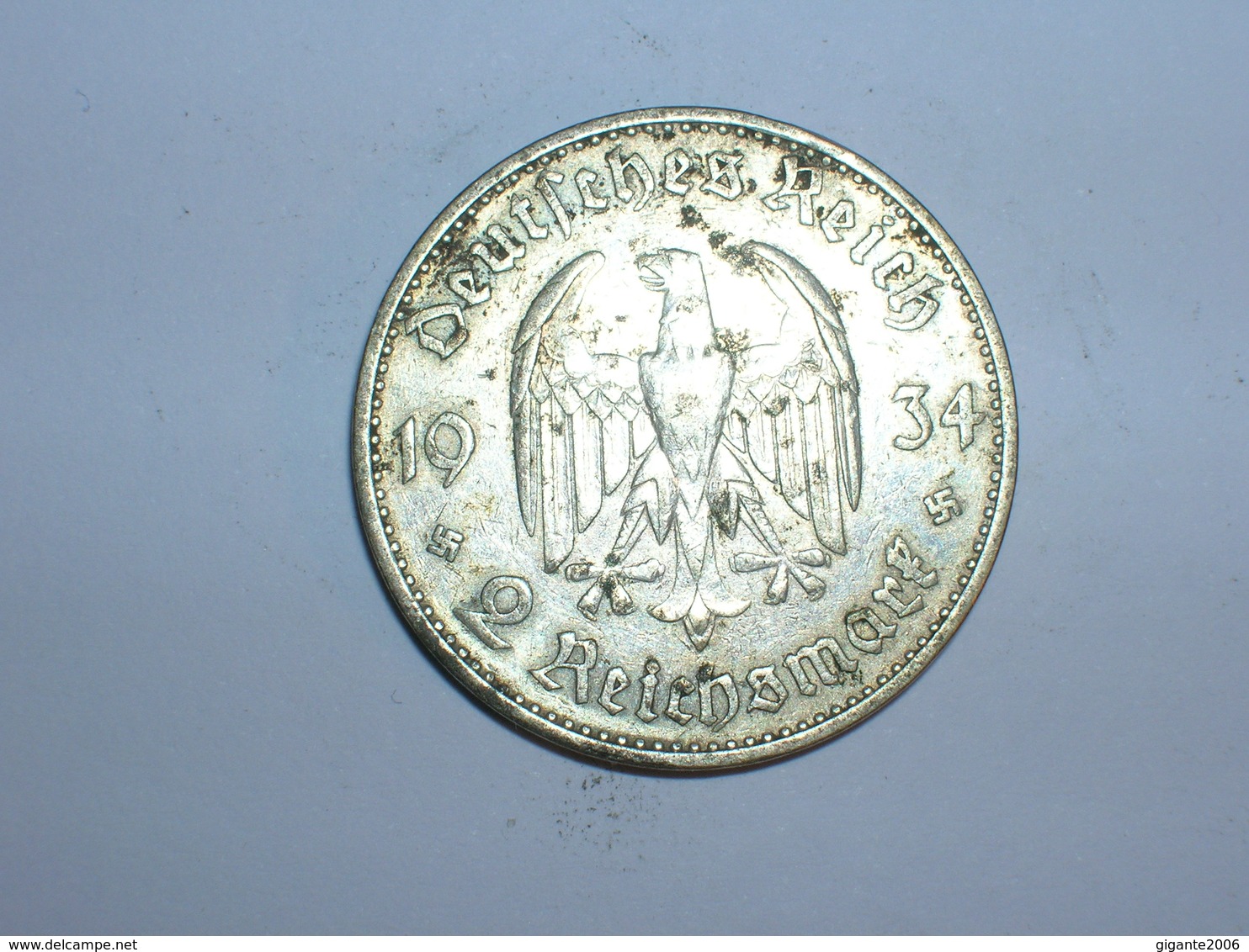 ALEMANIA- 2 MARCOS PLATA 1934 A (1018) - 2 Reichsmark