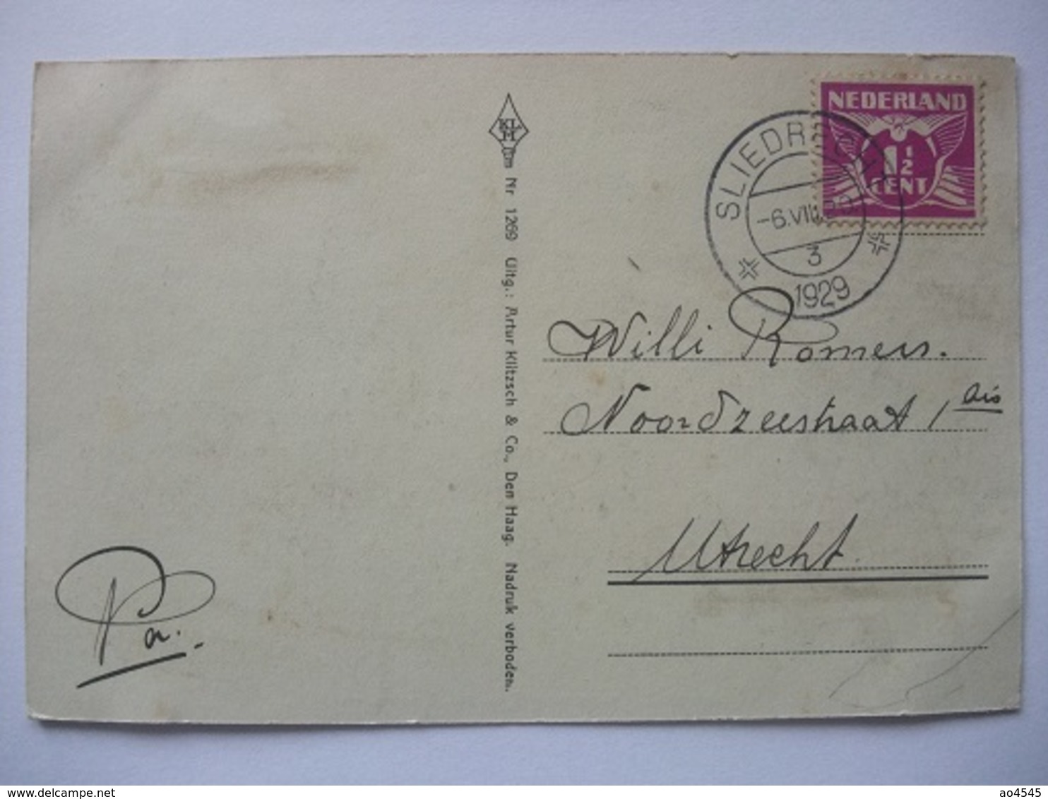 T56 Ansichtkaart Sliedrecht - Voormalig Raadhuis Kantongerecht - 1929 - Sliedrecht