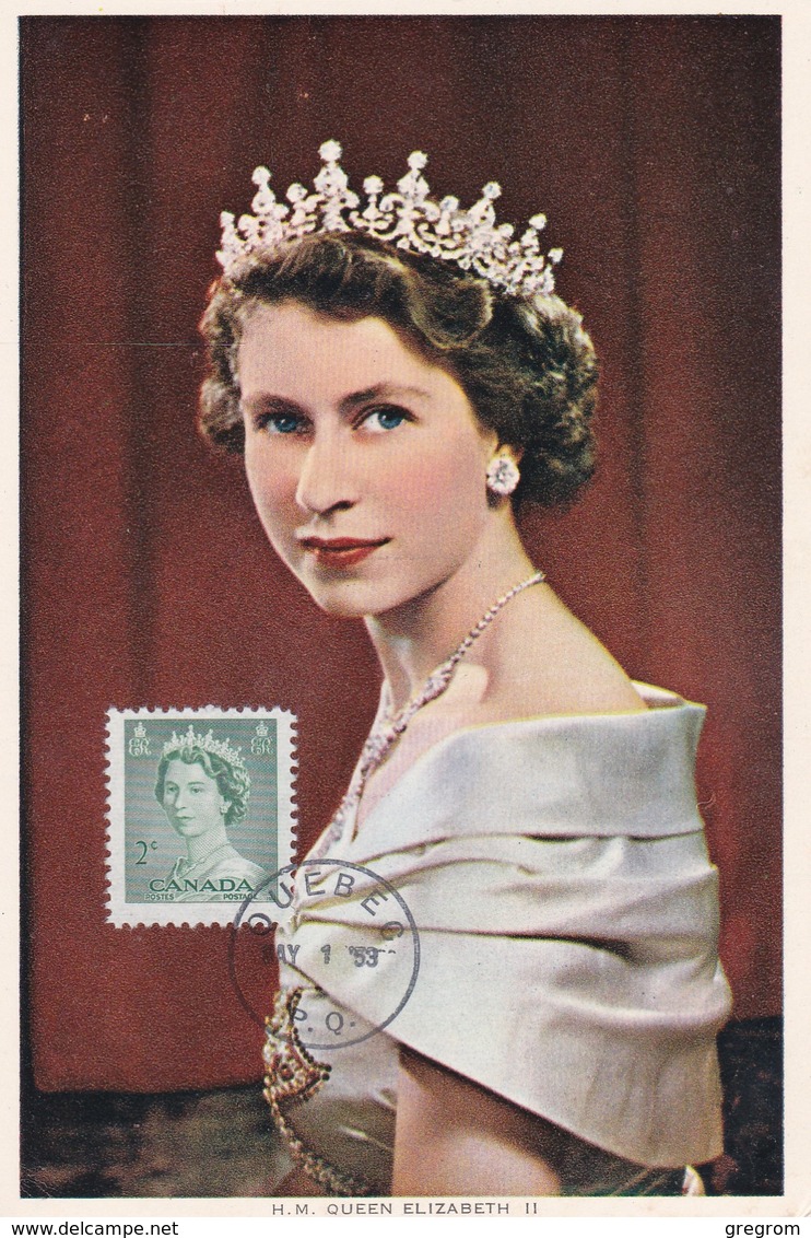 CANADA Carte Maximum Yt 261 Queen Elisabeth II  1953   Maximum Card - Maximumkaarten