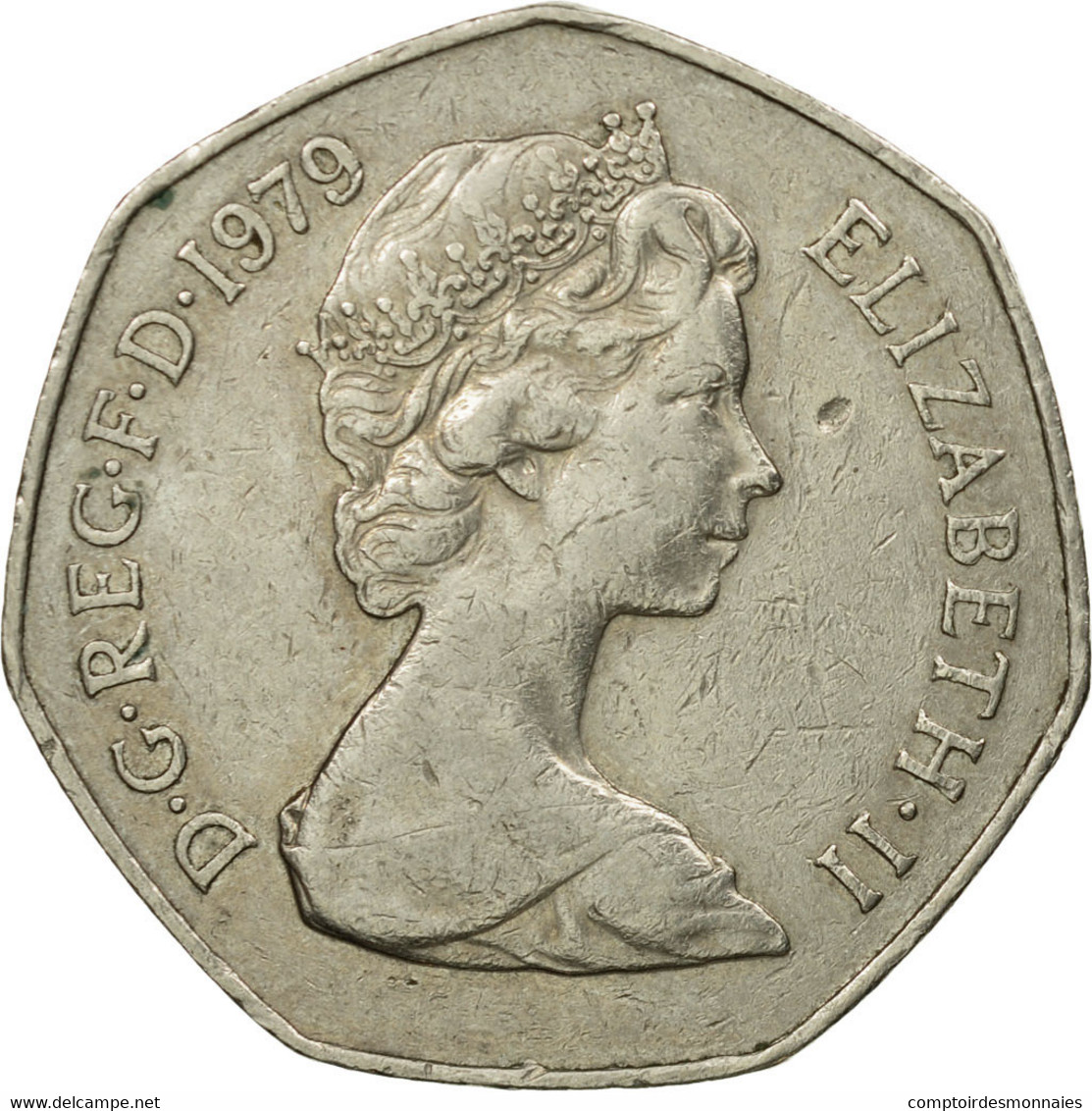 Monnaie, Grande-Bretagne, Elizabeth II, 50 New Pence, 1979, TB+, Copper-nickel - 50 Pence