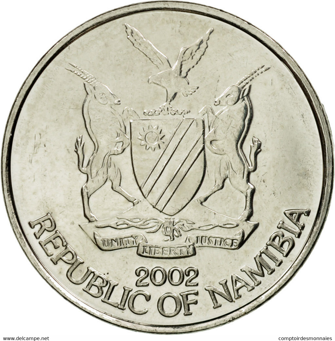 Monnaie, Namibia, 10 Cents, 2002, Vantaa, TTB, Nickel Plated Steel, KM:2 - Namibie