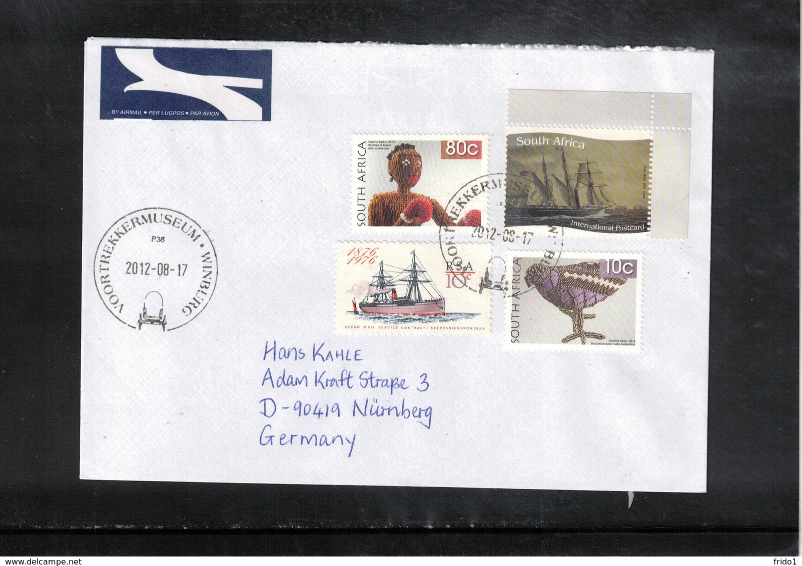 South Africa 2012 Interesting Airmail Letter - Storia Postale