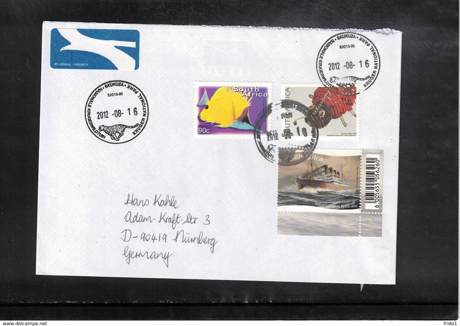 South Africa 2012 Interesting Airmail Letter - Cartas & Documentos