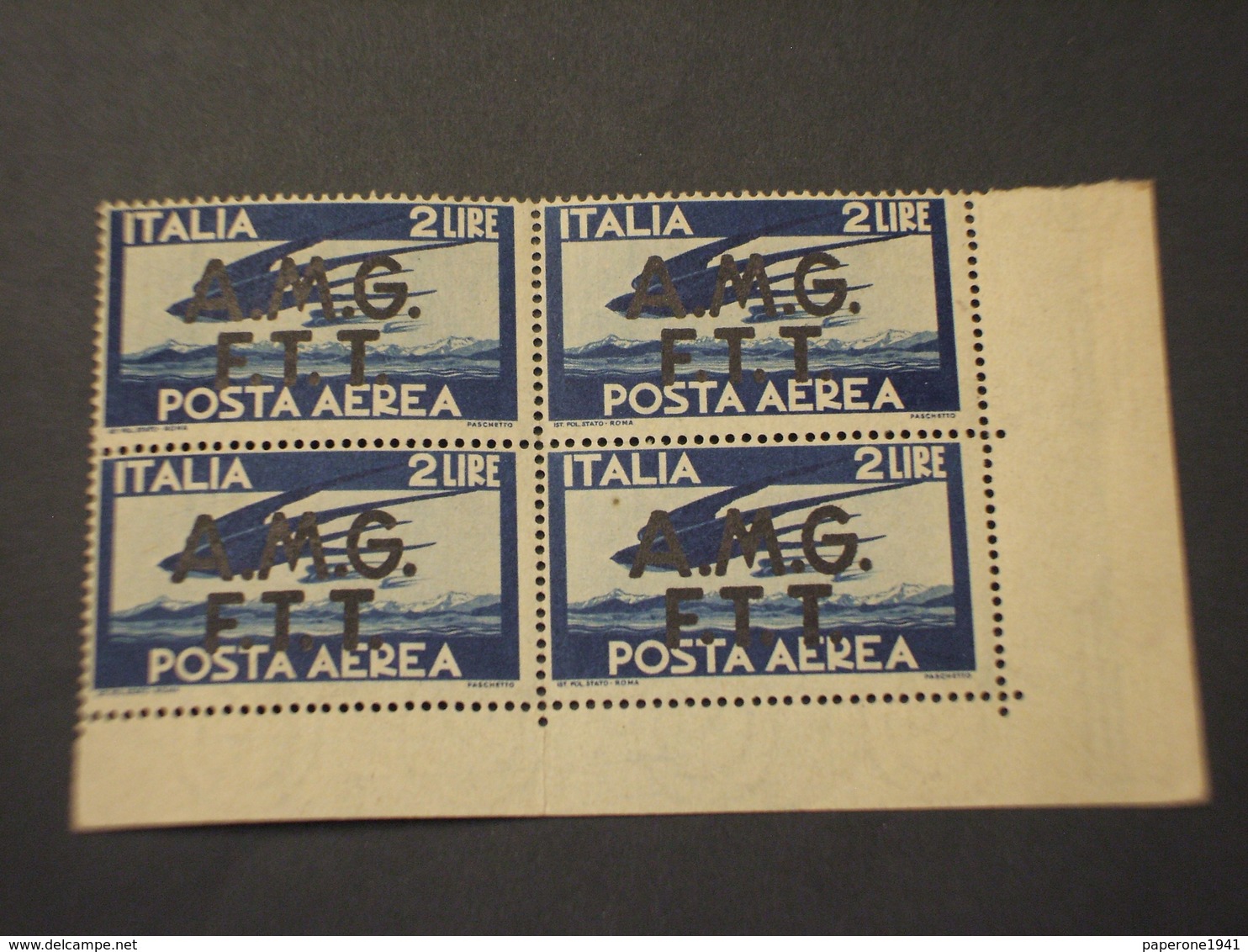 TRIESTE ZONA A -P.A. 1947 UCCELLI L. 2, In Quartina - NUOVI(++) - Luftpost