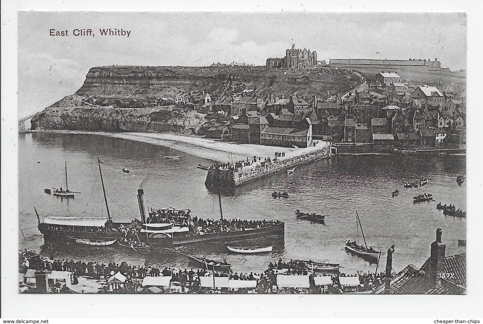 WHITBY - East Cliff - Paddle Steamer - Whitby