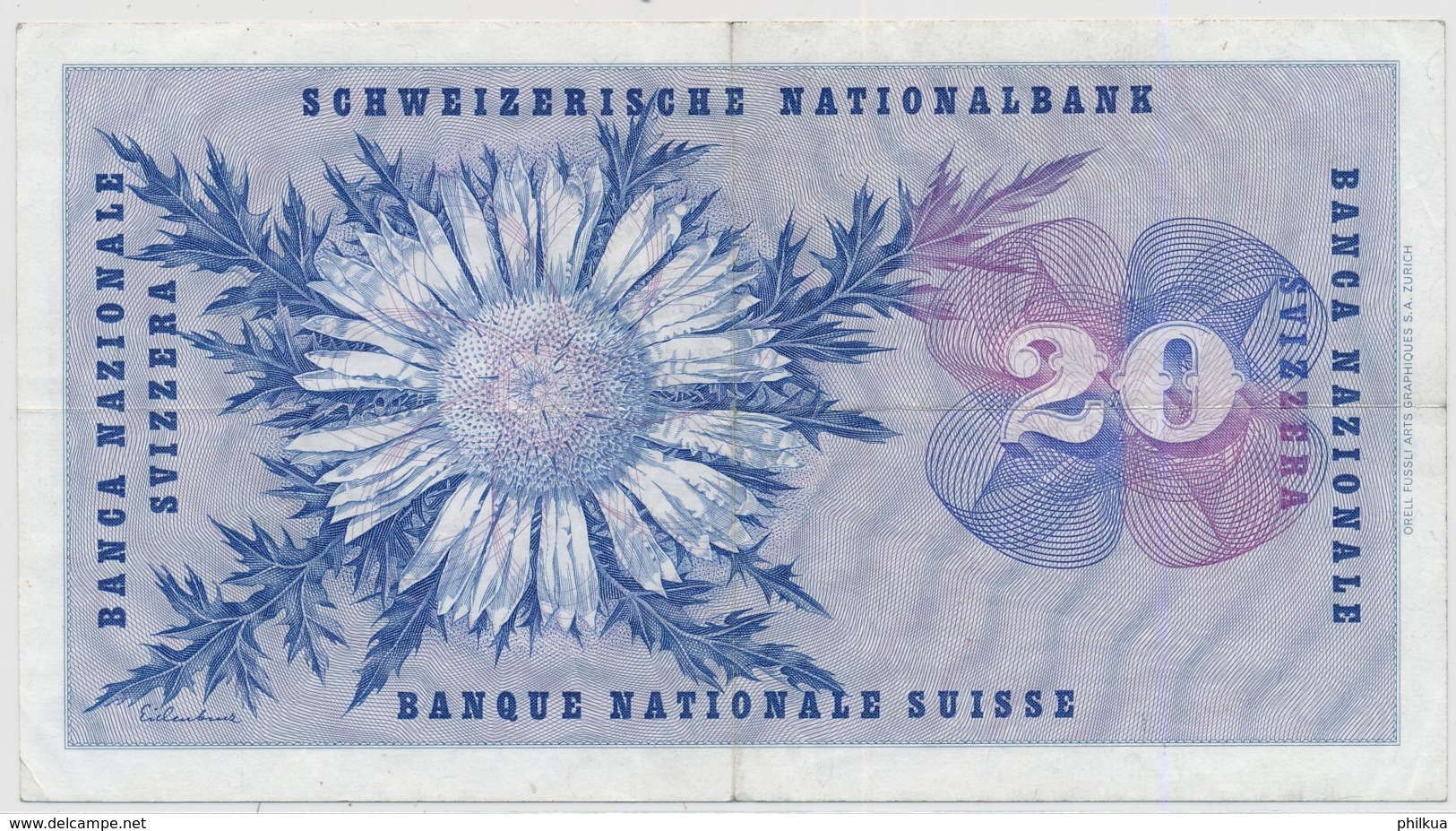 1961 - 20 Franken Note - Schweiz, Suisse, Svizzera - Wenig Gebraucht - Switzerland