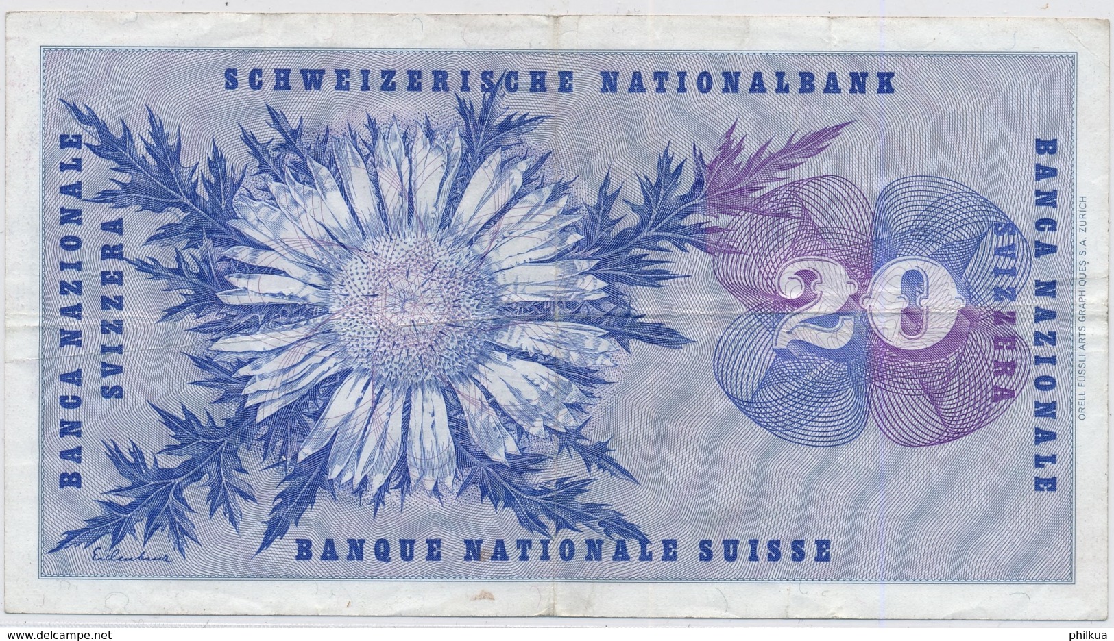 1976 - 20 Franken Note - Schweiz, Suisse, Svizzera - Wenig Gebraucht - Suisse