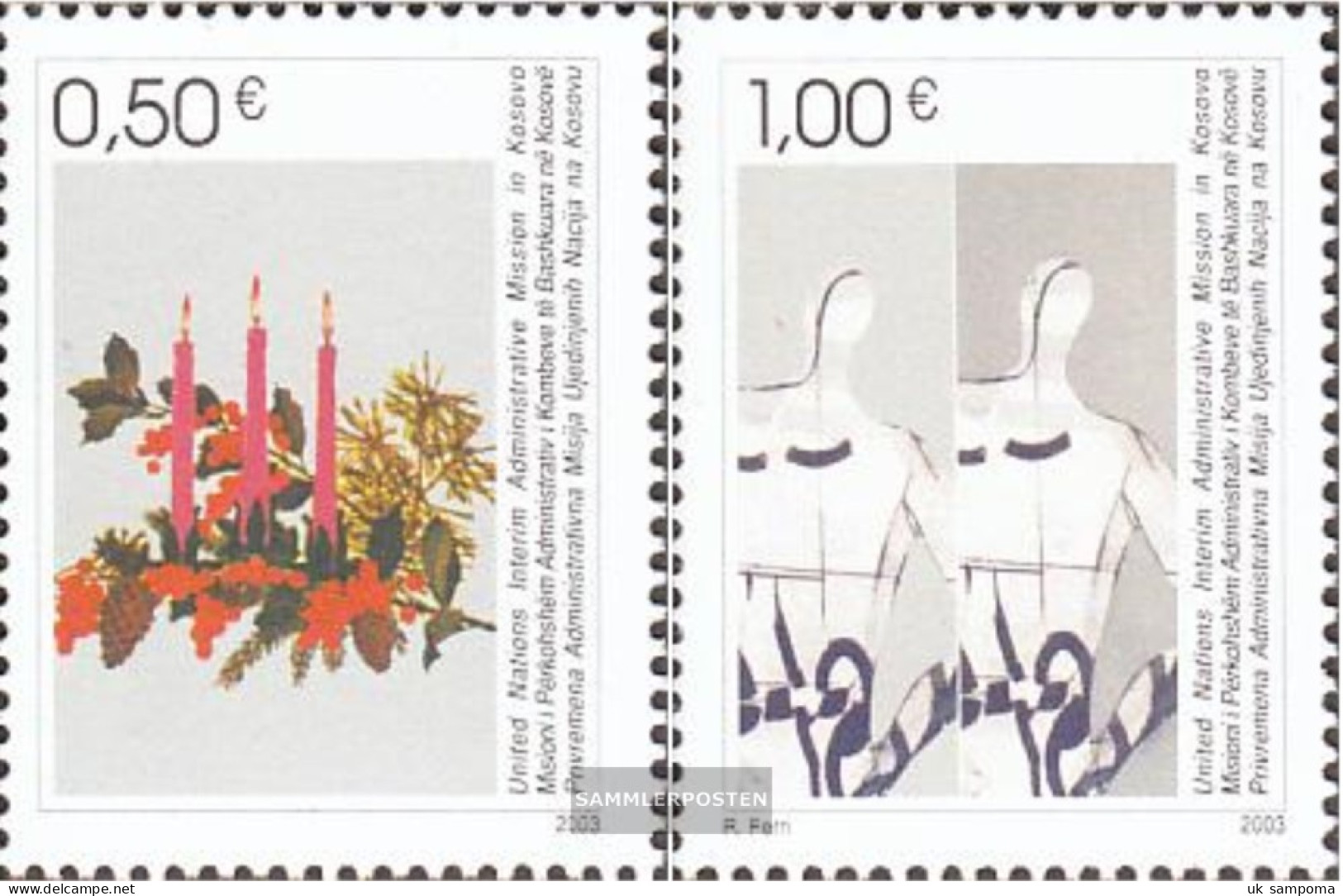 Kosovo 16-17 (complete Issue) Volume 2003 Completeett Unmounted Mint / Never Hinged 2003 Christmas And Year - Used Stamps