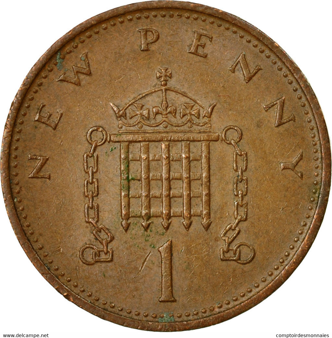 Monnaie, Grande-Bretagne, Elizabeth II, New Penny, 1980, TB, Bronze, KM:915 - 1 Penny & 1 New Penny