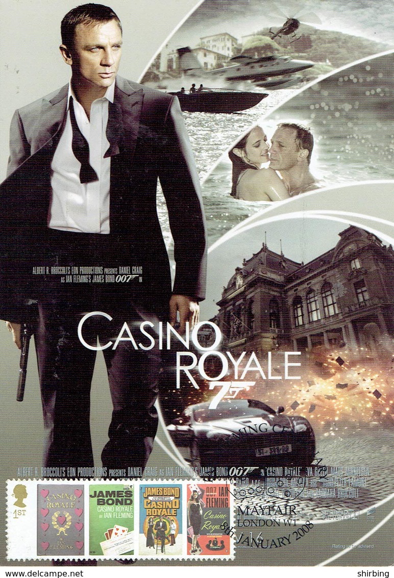 31A: CM,Carte Maximum Card, James Bond 007 Movie, Casino Royale Cinema, Maxi Card, MC - Cinéma