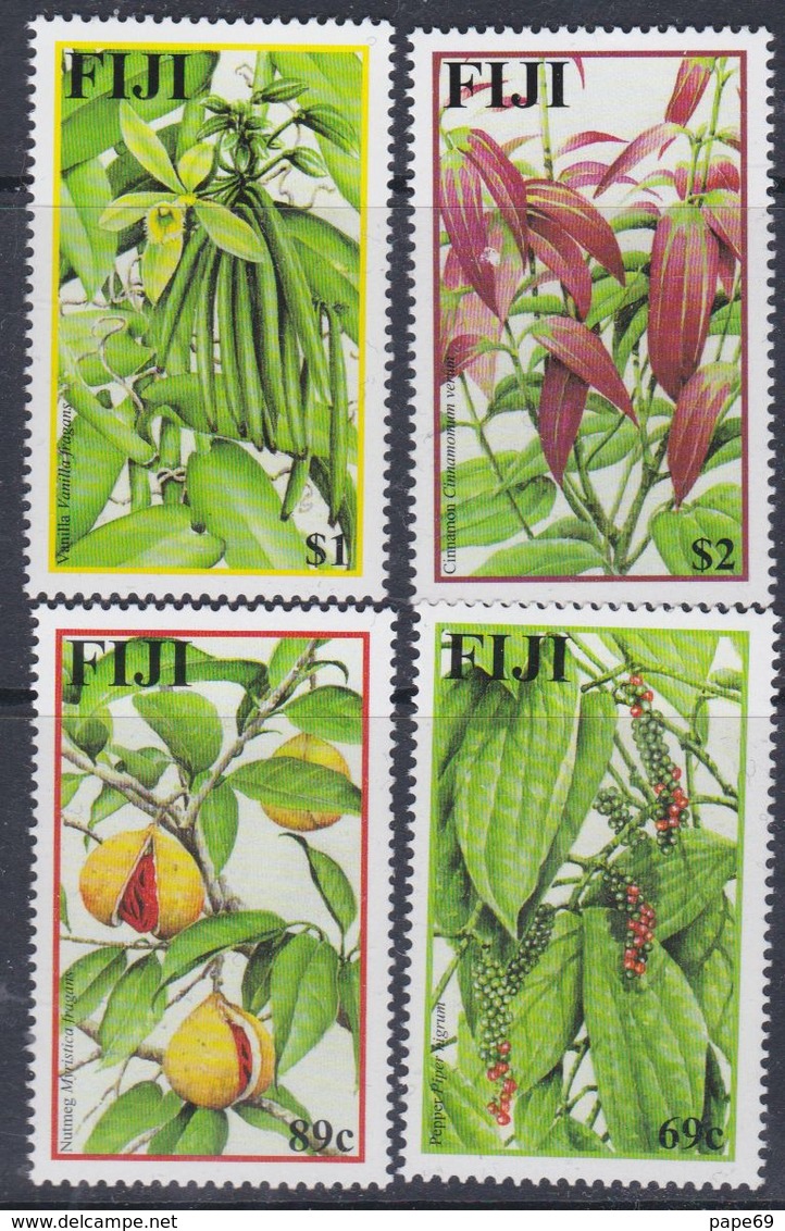 Fidji N° 953 / 56 XX Flore : Epices , Les 4 Valeurs Sans Charnière,  TB - Fidji (1970-...)