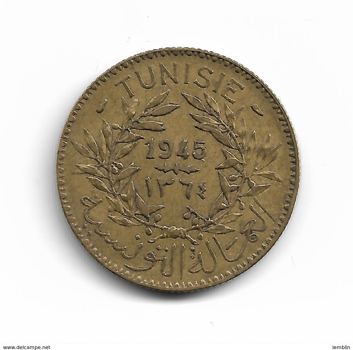 2 FRANCS 1945 CHAMBRE DE COMMERCE - Tunisia