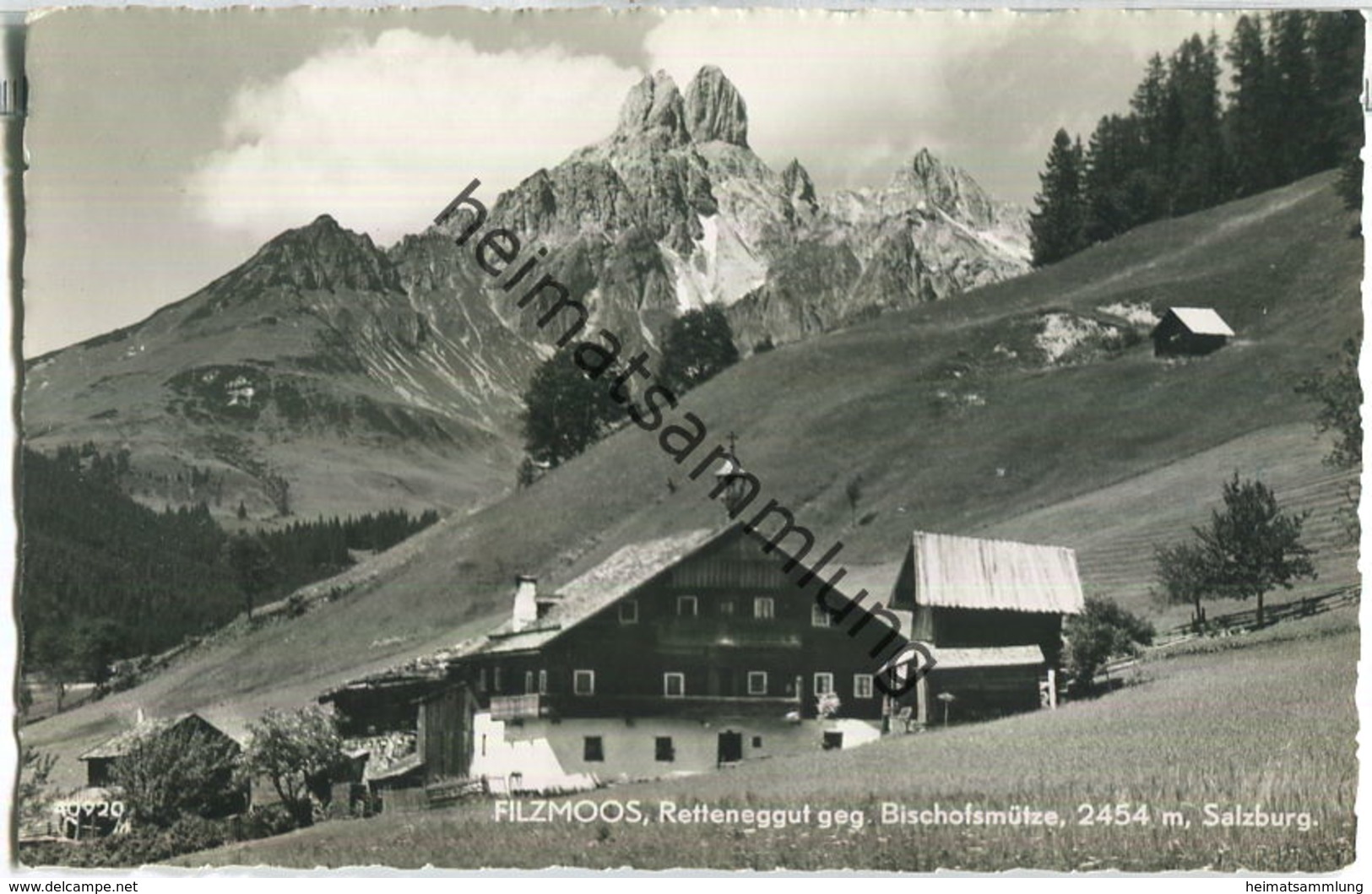 Filzmoos - Retteneggut Gegen Bischofsmütze - Foto-Ansichtskarte - Verlag P. Ledermann Wien - Filzmoos