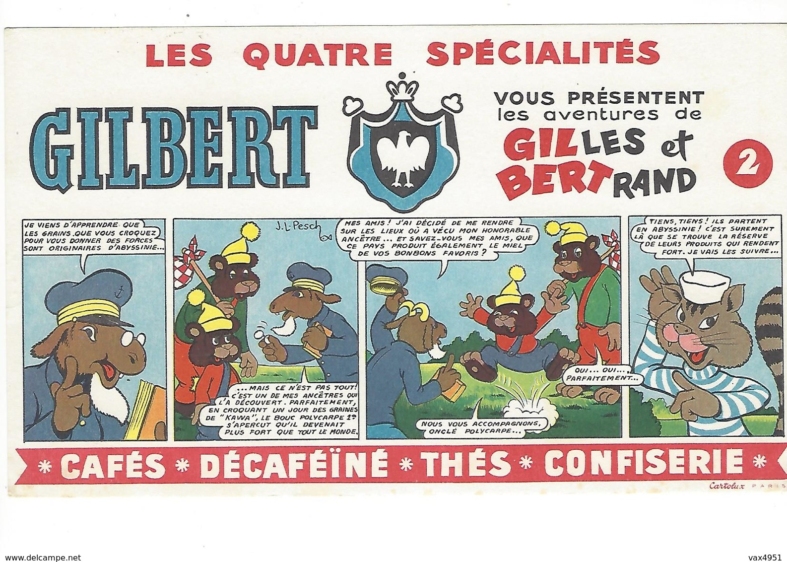 BUVARD   GILBERT  Les Quatre Specialites *****  A SAISIR   ****** - Café & Thé