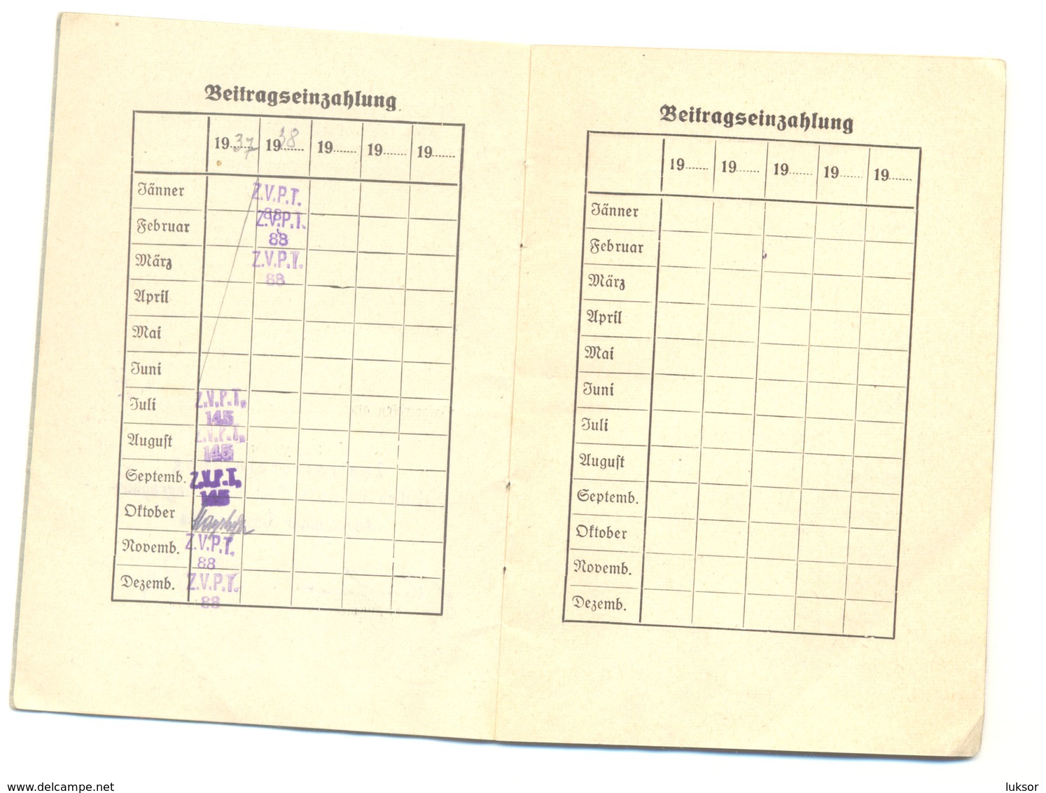 MITGLIEDSBUCH YEAR 1937 WIEN POST UND TELEGRAPHEN - Historische Documenten