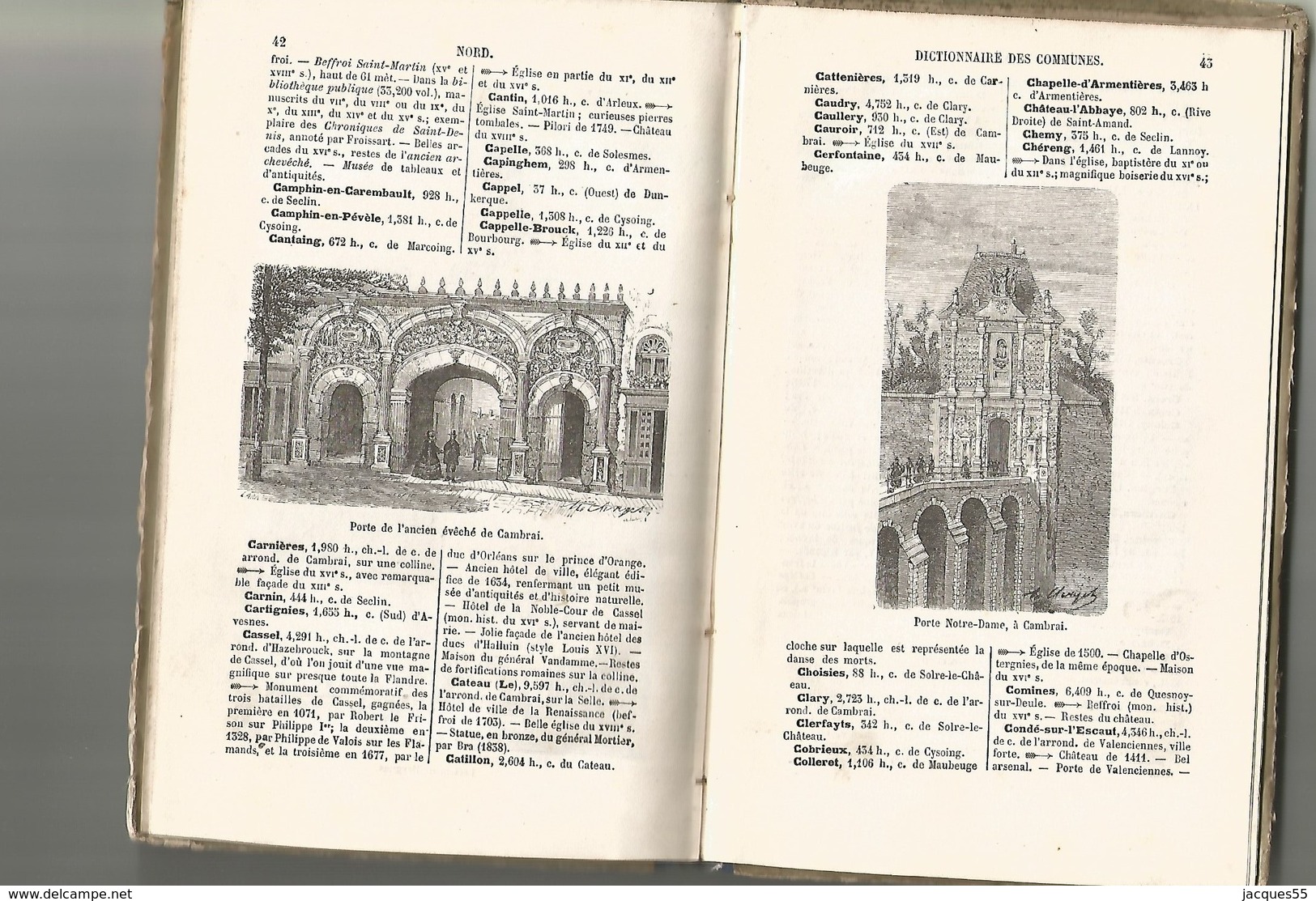 Géographie Du Nord-17 Gravures-1 Carte-1880-couverture Tachée - Picardie - Nord-Pas-de-Calais