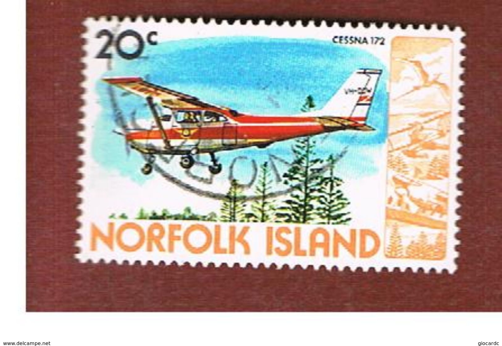 NORFOLK - SG 242  - 1980 AIRPLANES: CESSNA 172   - USED° - Norfolk Island
