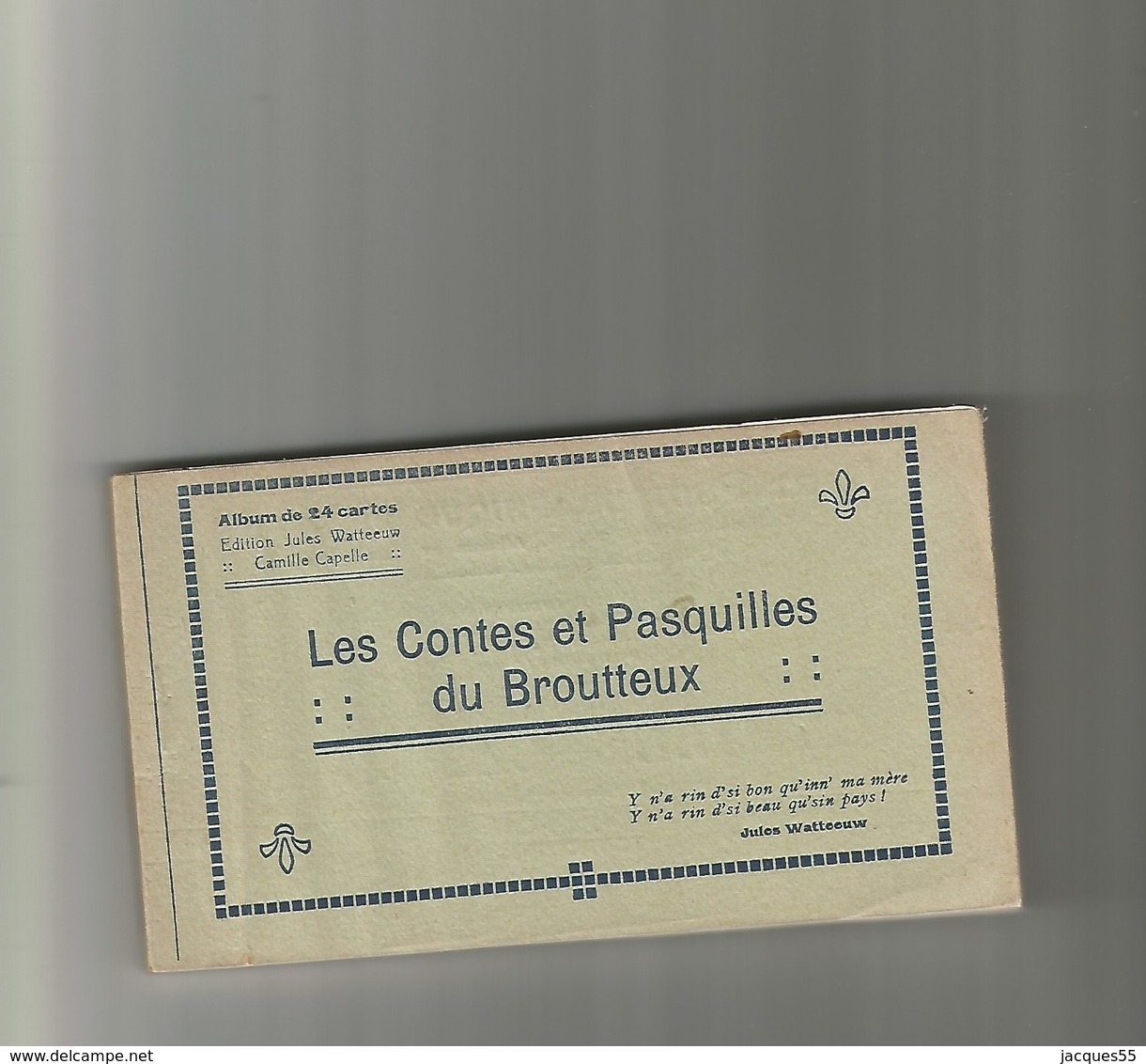 Album De 24 Cartes-jules Watteeuw-les Contes Du Broutteux-superbe Et Rare - Lille