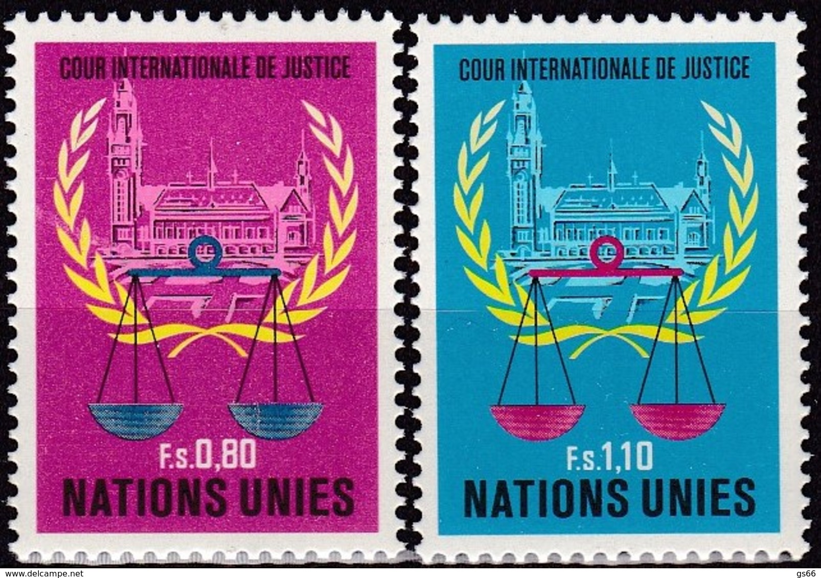 UNO-Genf, 1979, 86/87,  MNH **, Internationaler Gerichtshof, Den Haag. - Nuovi