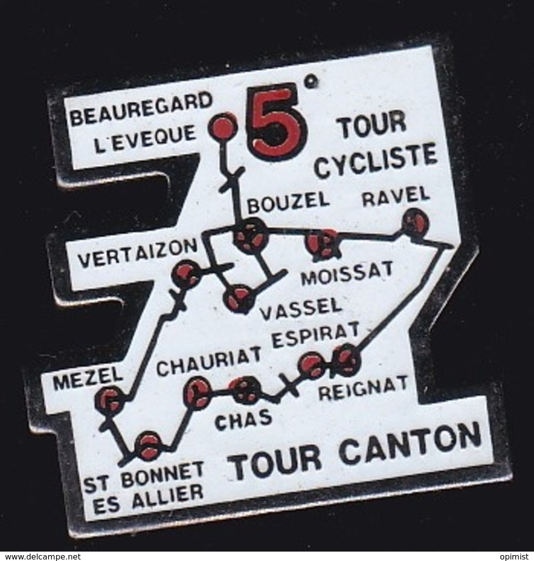 65171-Pin's.Cyclisme.Ravel.bouzel.Chas.Chauriat.Mezel.Moissat.vertaizon. - Cyclisme