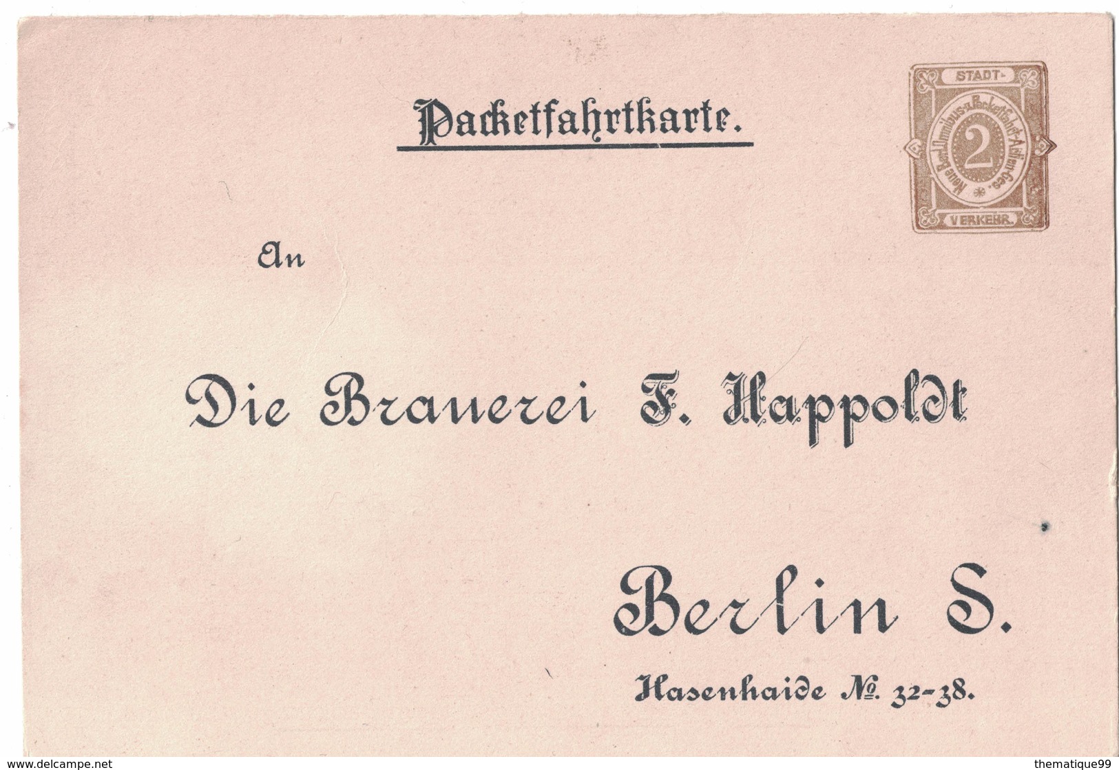 Entier De La Poste Locale Allemande De Berlin (1890) Illustrée Houblon Bière, Lapins - Hasen